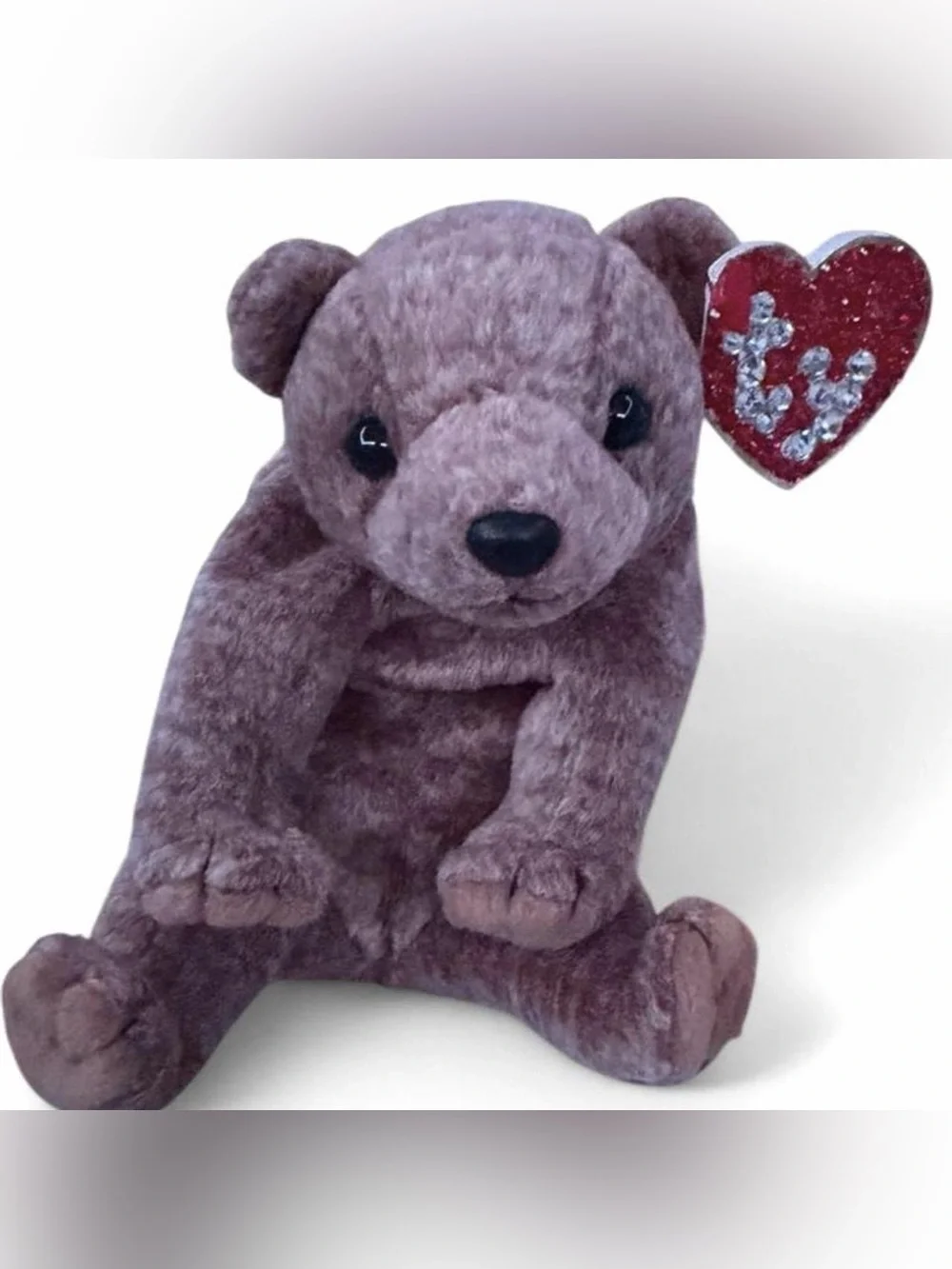 Ty Plush Brown Bear with bedazzled tag